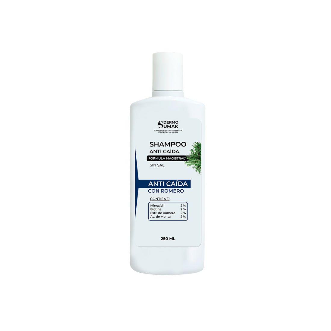 DERMO SUMAK – SHAMPOO ANTICAÍDA – CONTROL DE CAÍDA Y FORTALECIMIENTO CAPILAR – 250ML