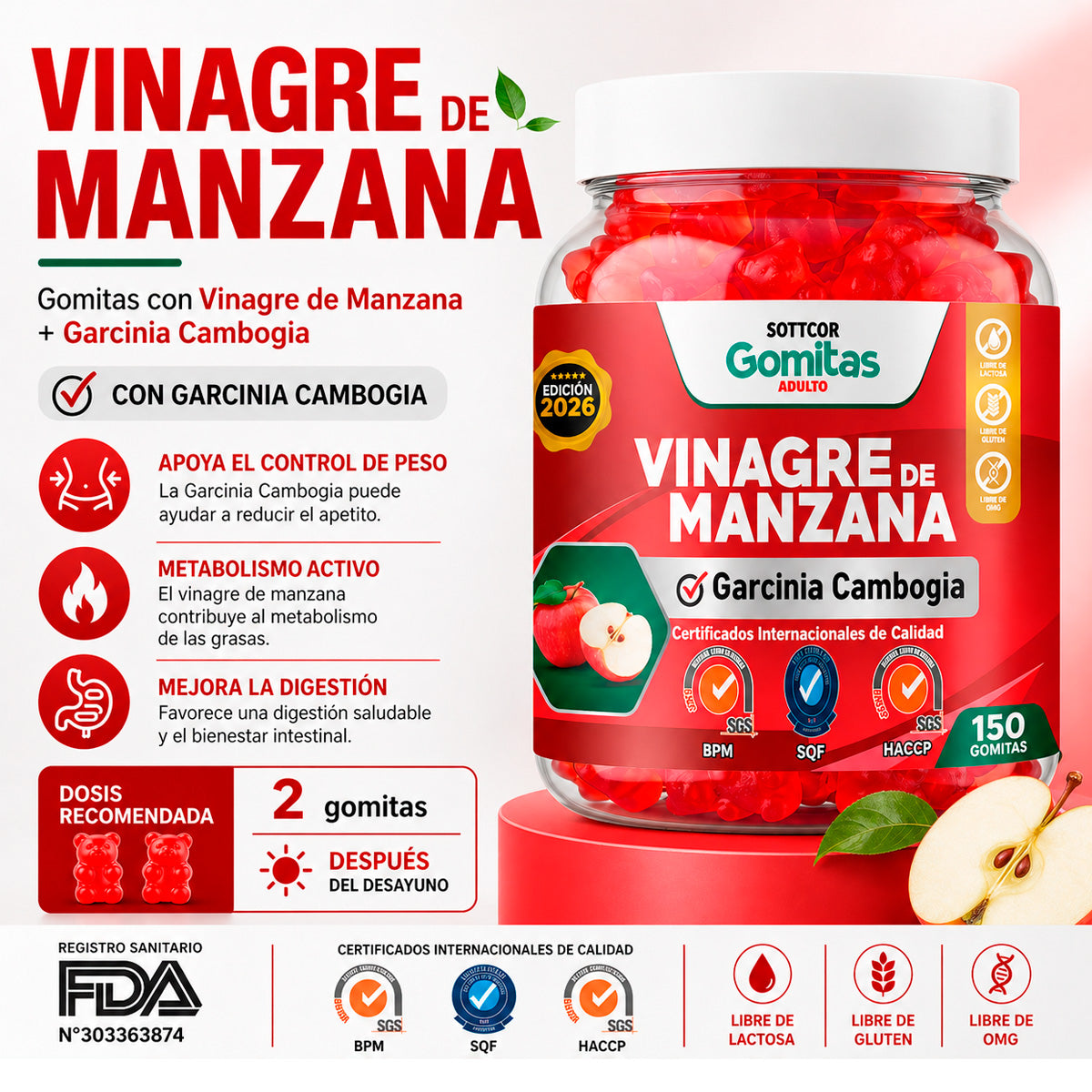 Gomitas de Vinagre de Manzana  - SOTTCOR
