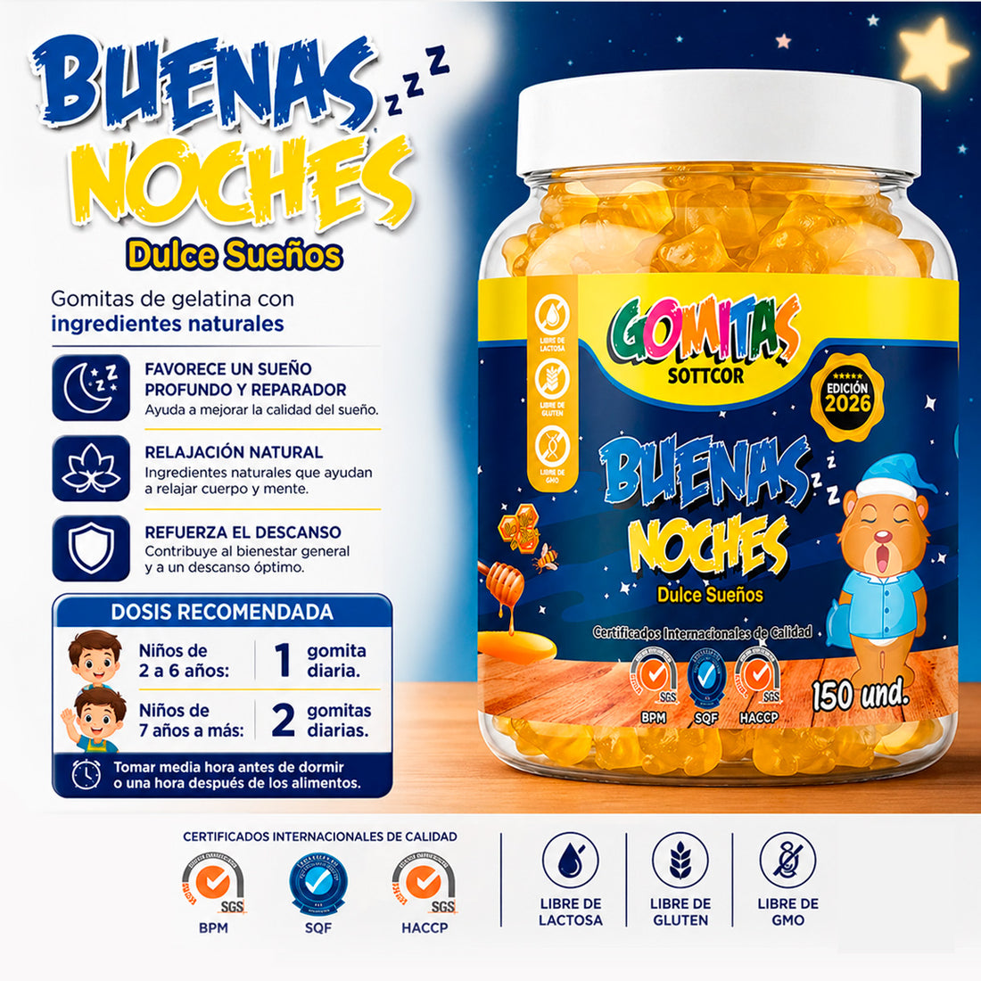Buenas Noches para Niños Gomitas Sottcor 150gr