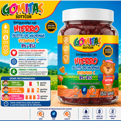 Gomitas para Niños Hierro 150 Gomitas Sottcor