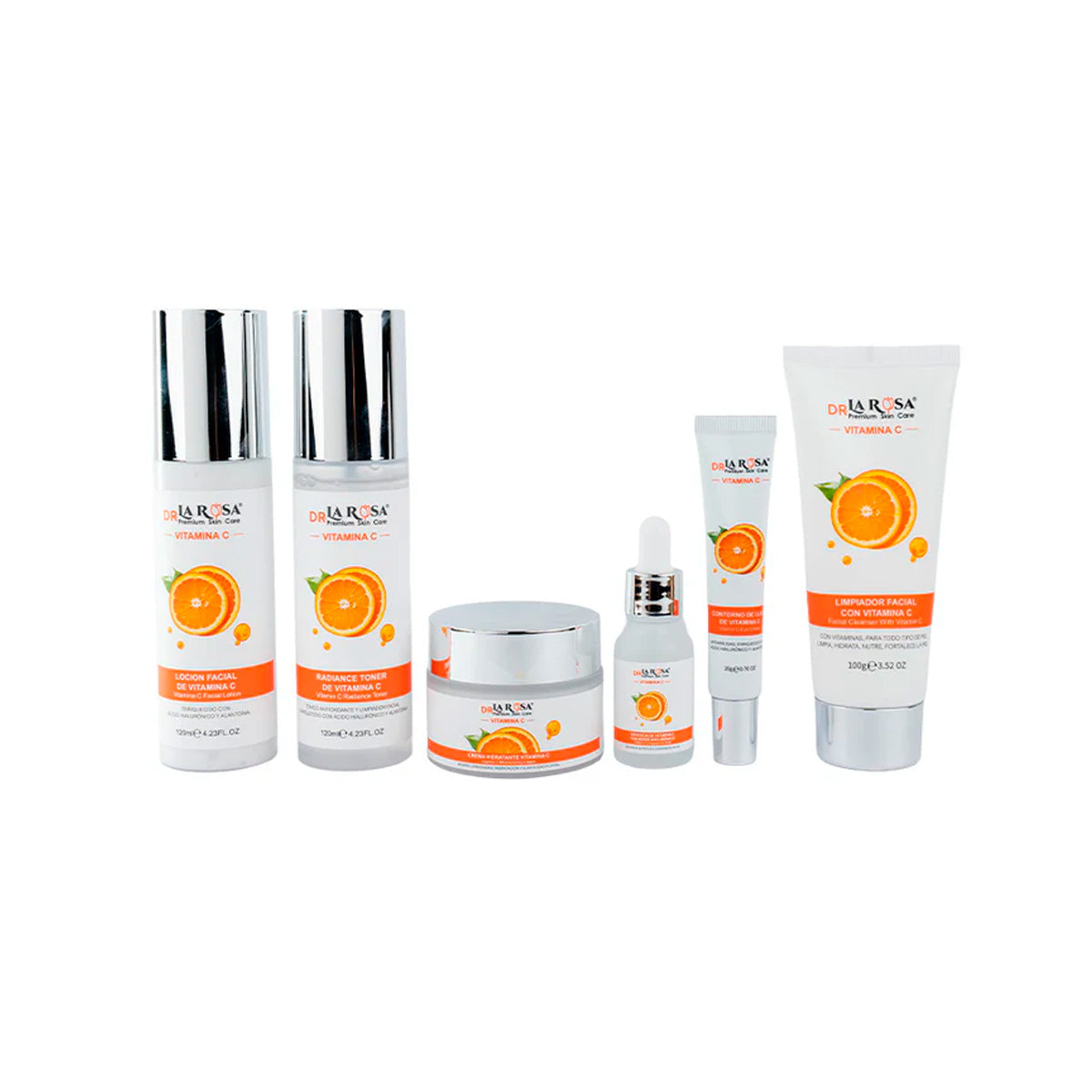 Set Skin Care Premiun de VitaminaC 6 piezas Dr la Rosa