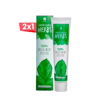 2x1 Crema Dental Green world Herbs 120gr HGW