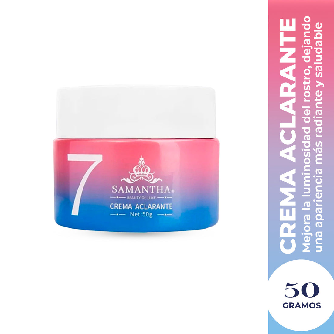 Crema 7 Aclarante facial 50gr - Samantha