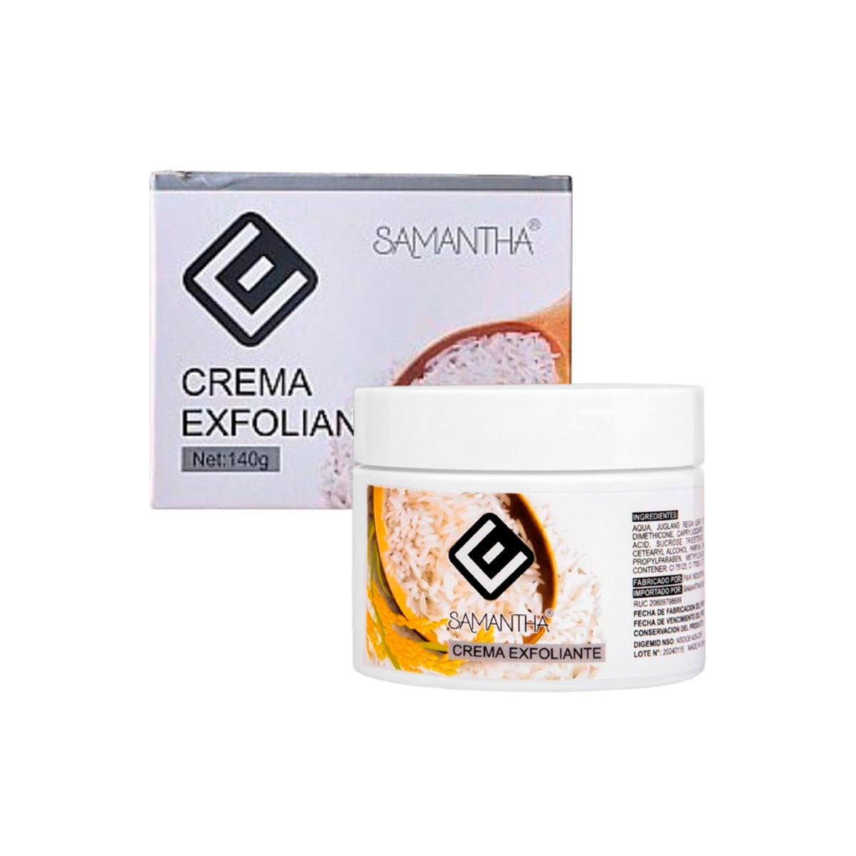 Gel Exfoliante de Arroz Blanqueador 140gr - Samantha
