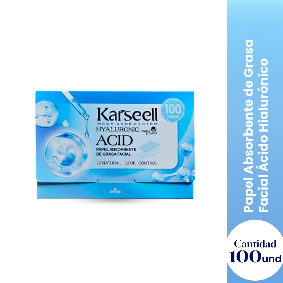 Karseell Papeles Antibrillo Facial – 100 Unidades