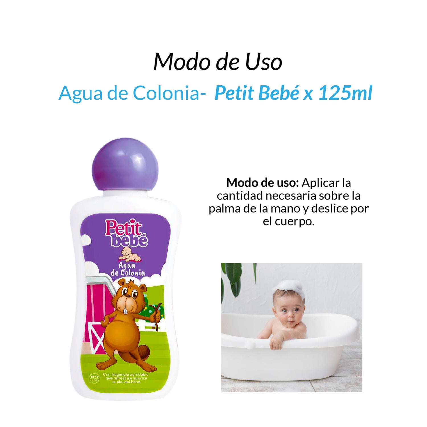 ¡liquidación! Agua de Colonia Petit Bebé x 125ml
