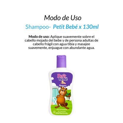 ¡liquidación! Shampoo Petit Bebé x 130ml