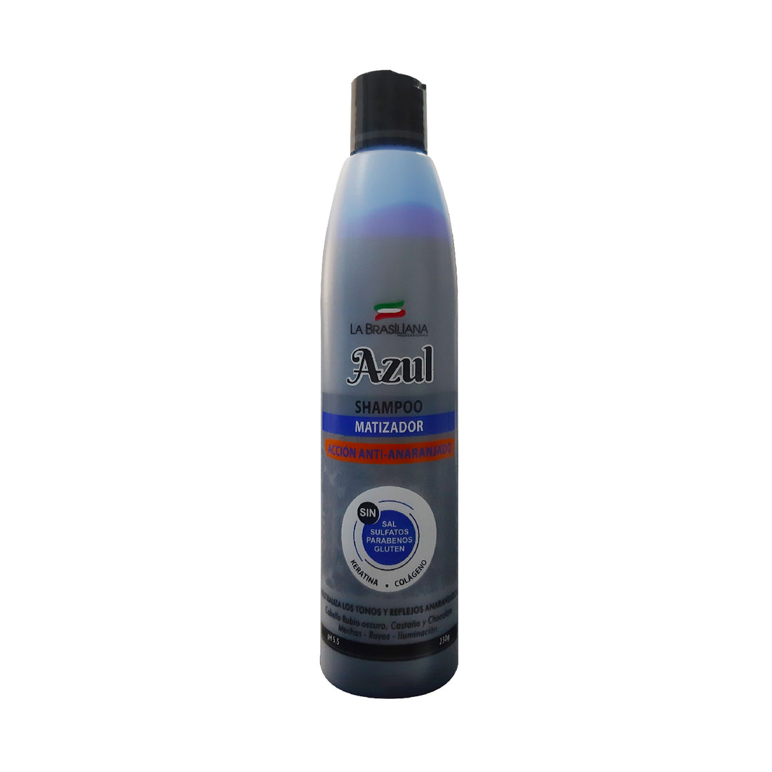 La Brasiliana Shampoo Matizador Azul – Acción Anti-Anaranjado 250g