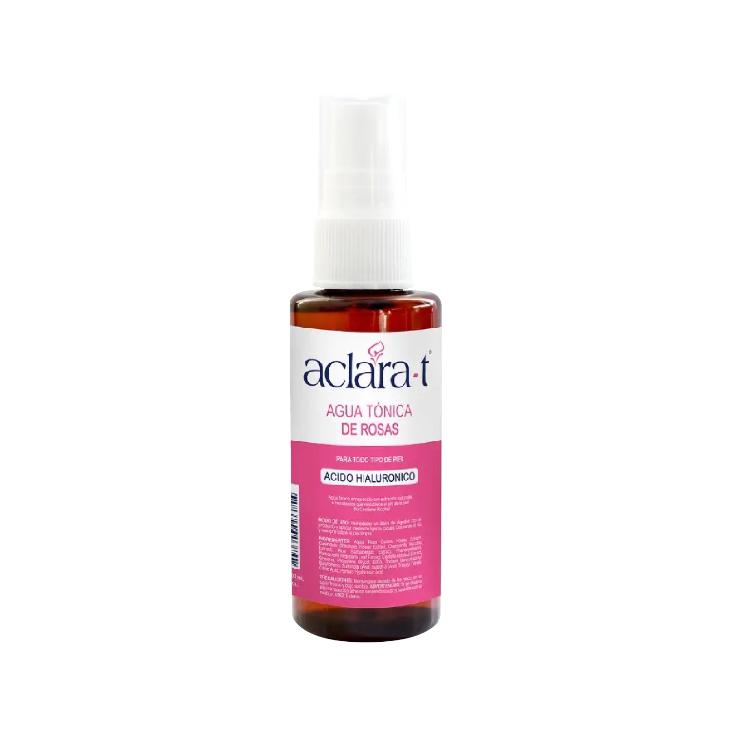 Agua Tónica de Rosas con Ácido Hialurónico – Hidratación &amp; Equilibrio 60ml - Aclara-T