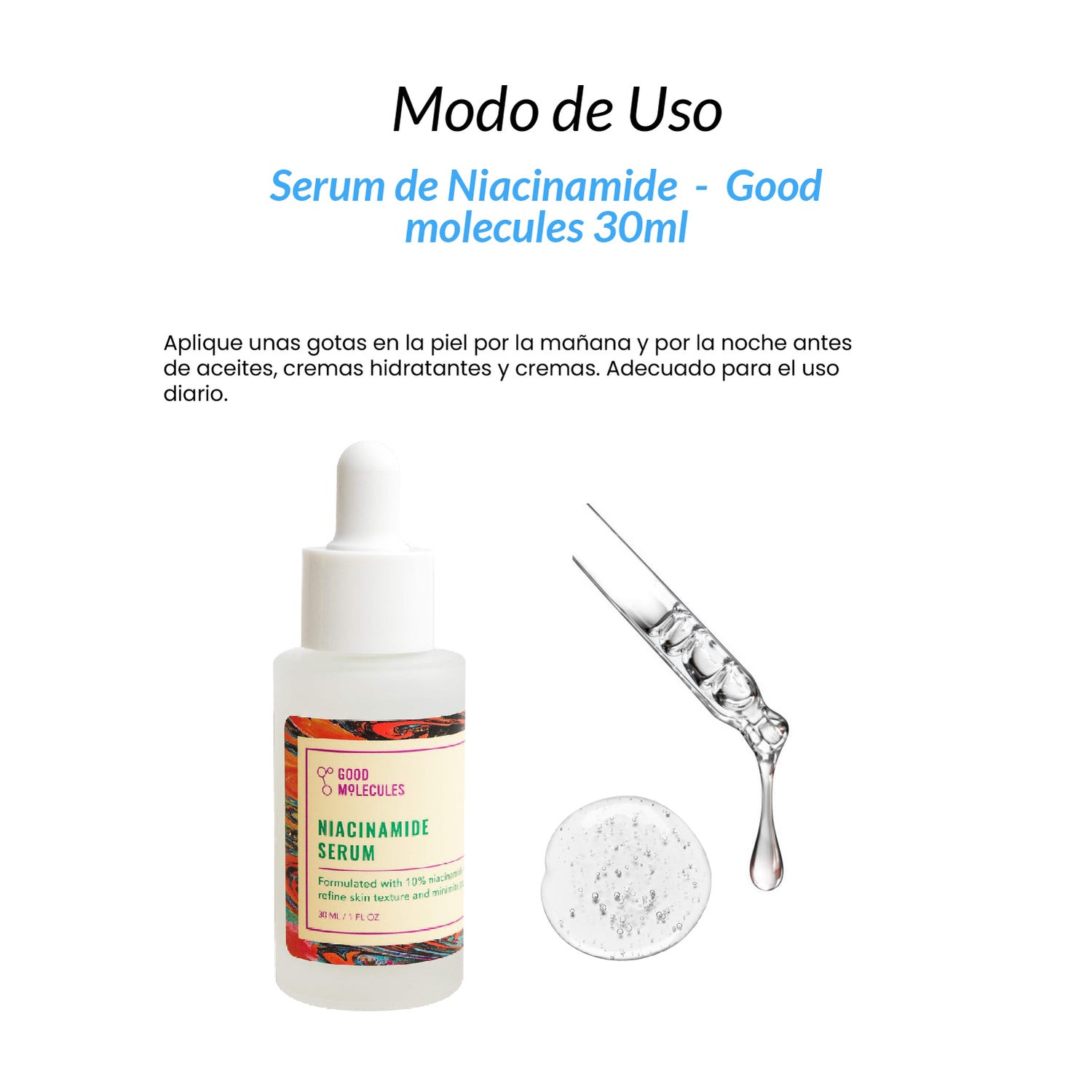 Good Molecules Suero Facial – Control de Poros – Niacinamide 10% – 30ml