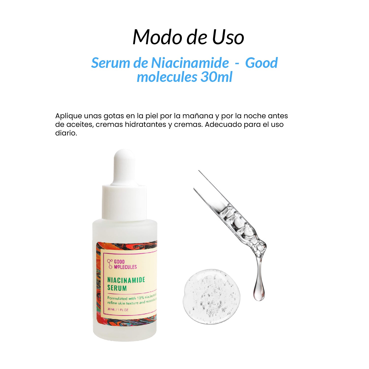 Good Molecules Suero Facial – Control de Poros – Niacinamide 10% – 30ml