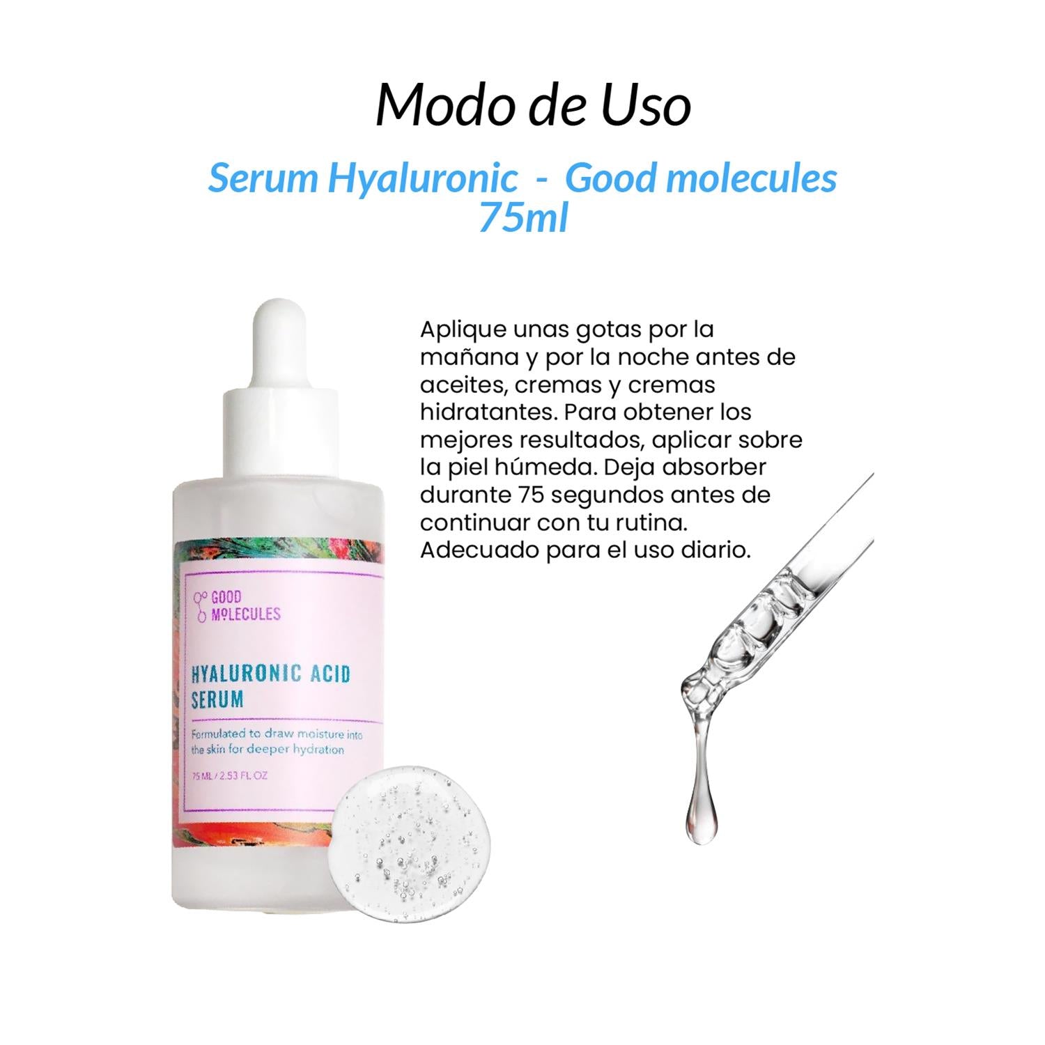 Serum de Ácido Hialurónico - Good Molecules 75ml