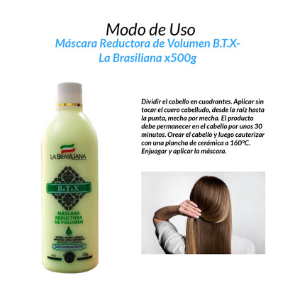La Brasiliana Máscara Capilar – Reductora de Volumen e Hidratación – 500g