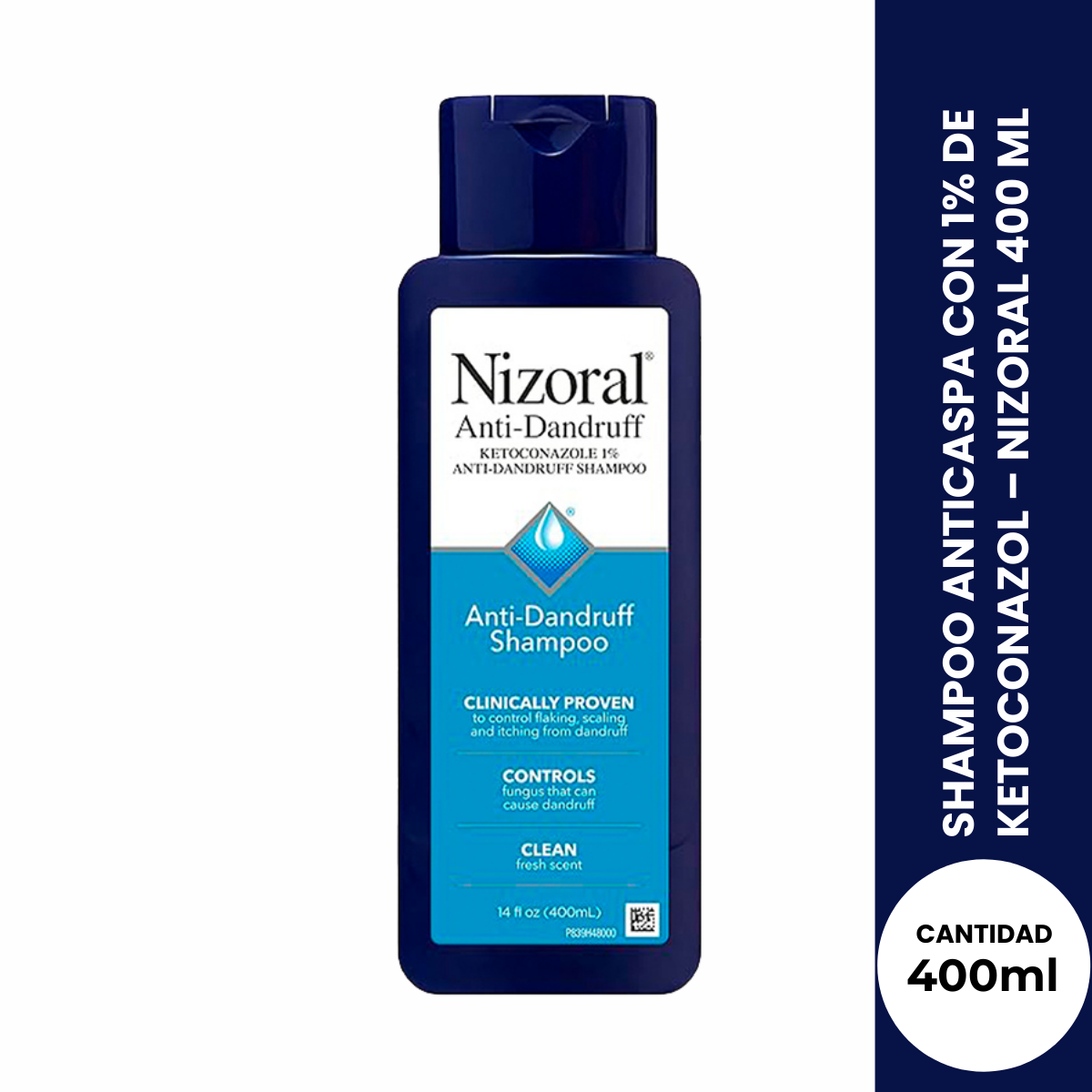 Shampoo anticaspa con 1% de ketoconazol - Nizoral 400ml