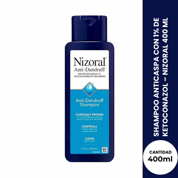 Shampoo anticaspa con 1% de ketoconazol - Nizoral 400ml
