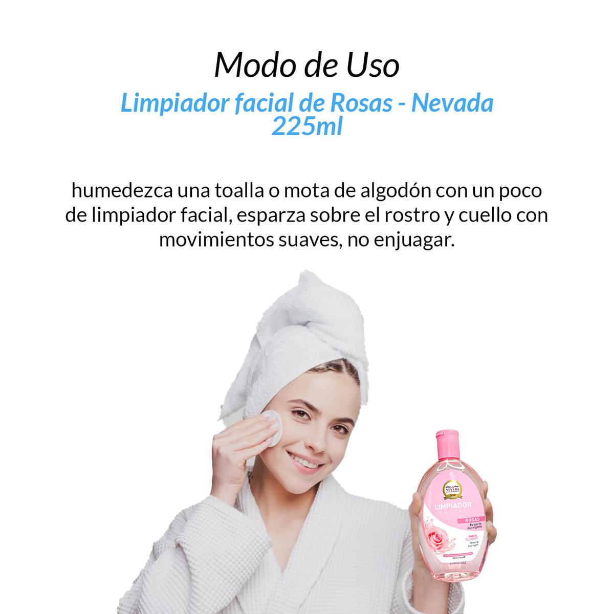 Limpiador facial de rosas 225ml - Nevada
