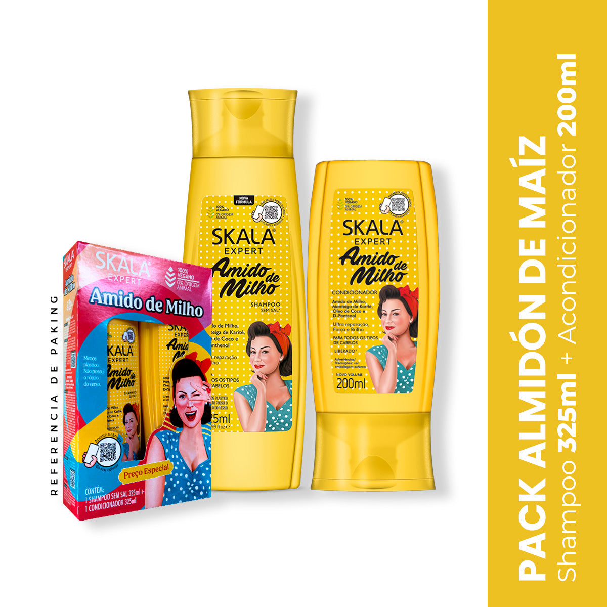 Shampoo + Acondicionador Almidón de Maíz Skala Expert 325ml
