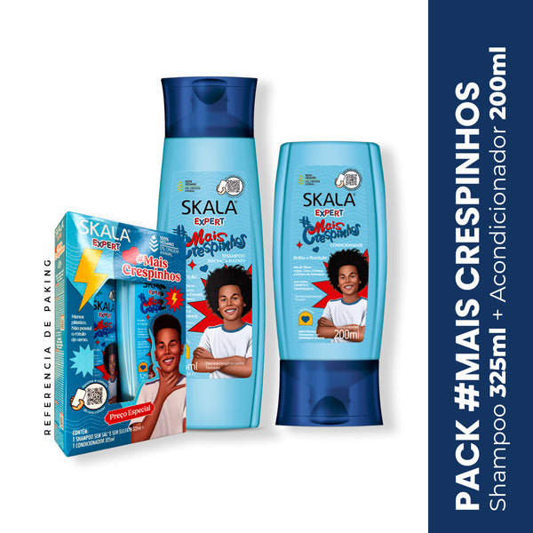 Shampoo 325ml + Acondicionador 200ml Mais Crespinhos kids Skala