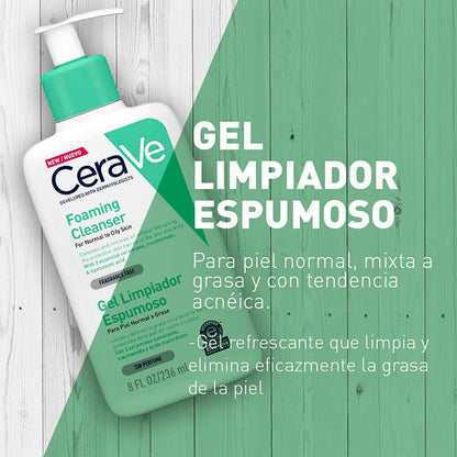 Gel Limpiador Espumoso Foaming Cleanser 236ml - CeraVe