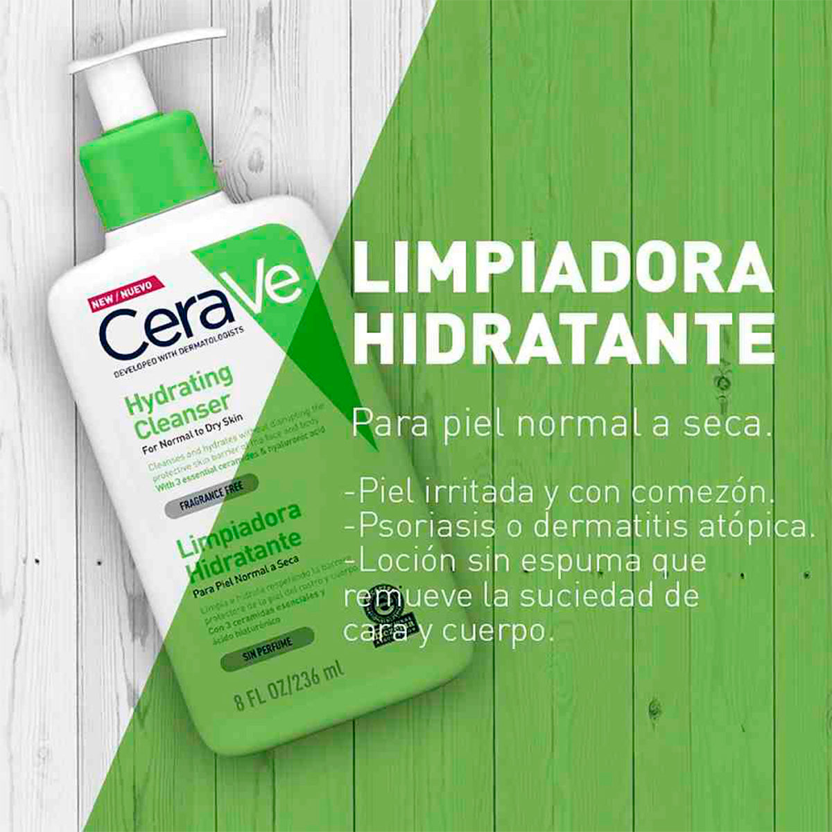 Crema Limpiadora Hidratante Hydrating Cleanser 236ml - CeraVe