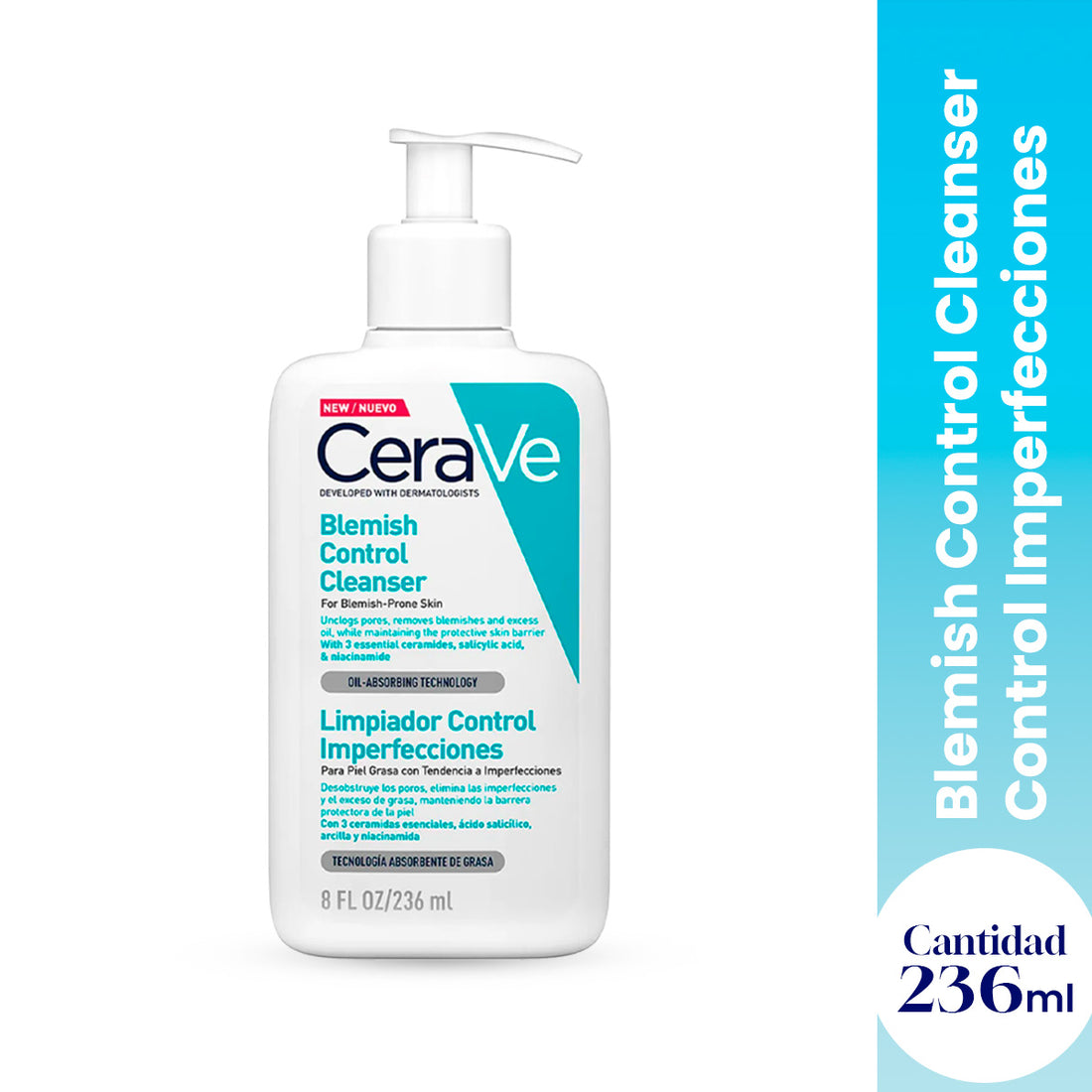 Gel Limpiador Blemish Control 236ml - CeraVe