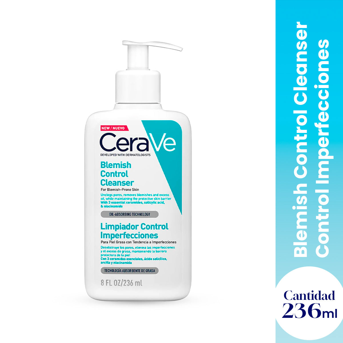 Gel Limpiador Blemish Control 236ml - CeraVe