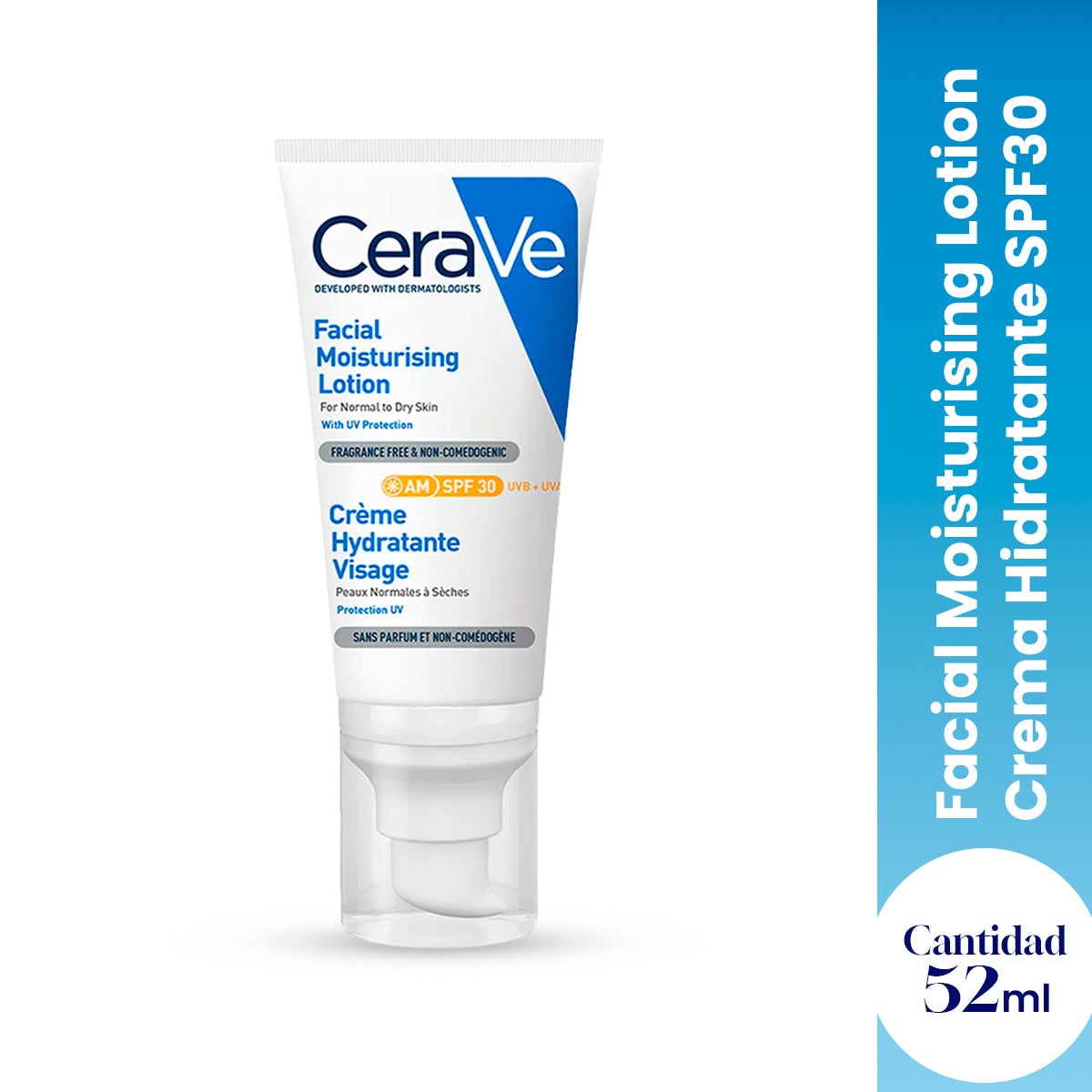 CeraVe Crema Hidratante Facial SPF 30 AM 52ml