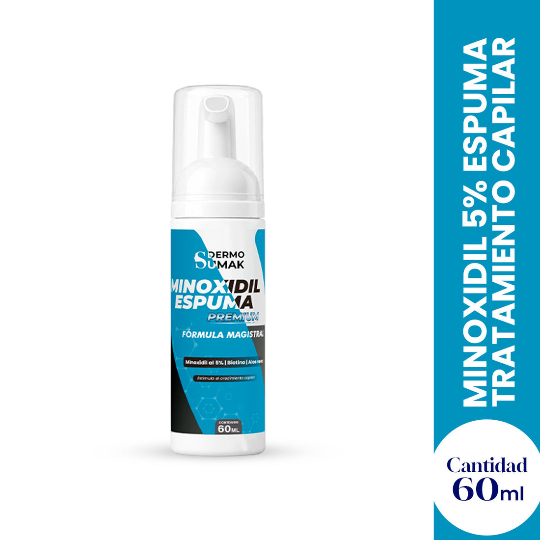 Minoxidil en espuma 5% 60ml - Dermo Sumak