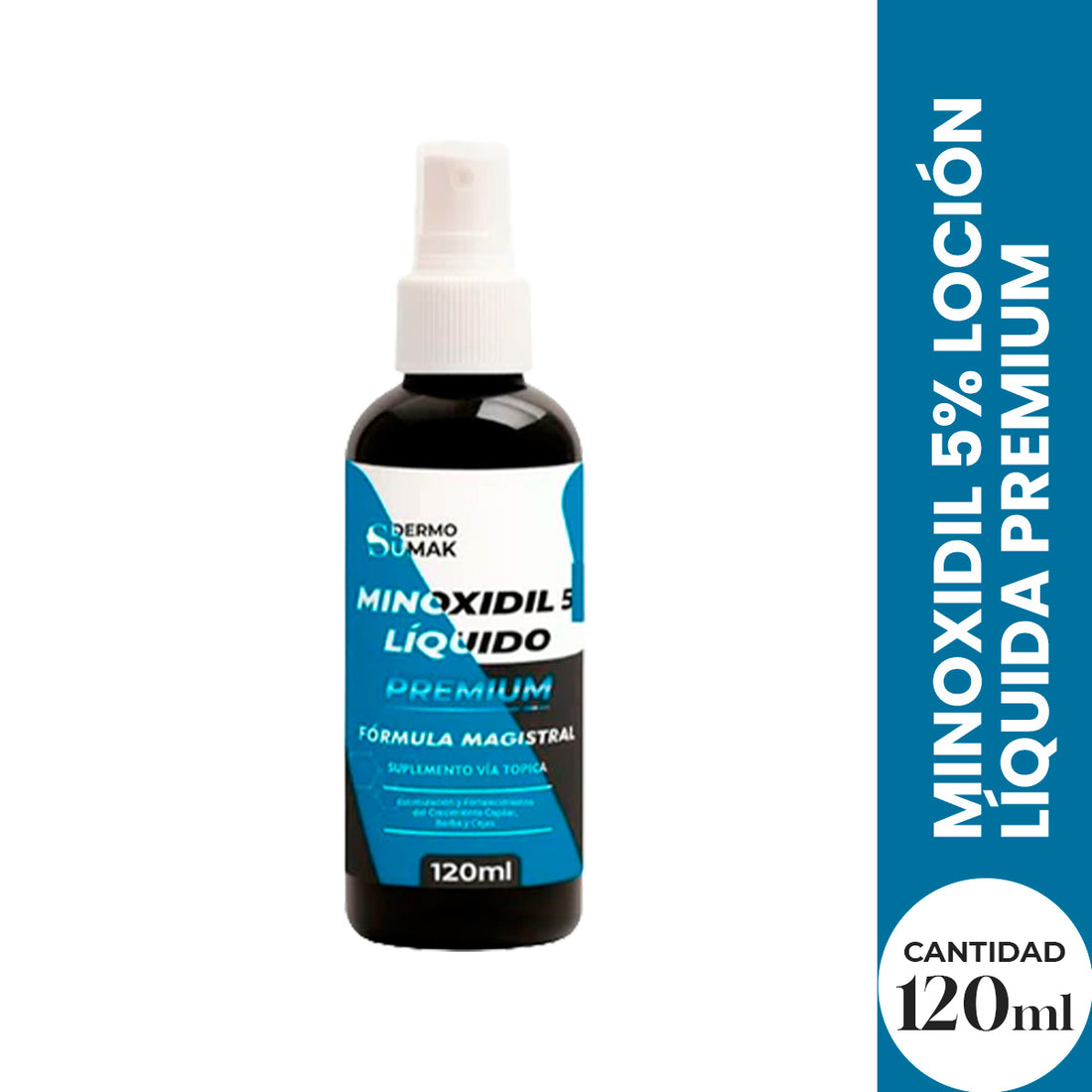 LOCION MINOXIDIL PREMIUN 5%  LIQUIDO 120ML - DERMO SUMAK