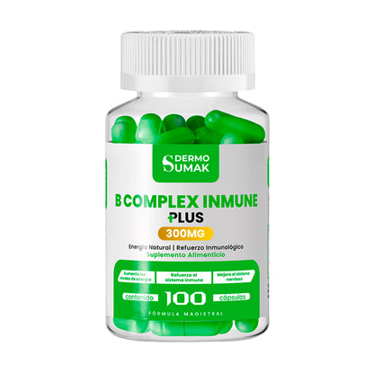 DERMO SUMAK – SUPLEMENTO PARA ENERGÍA Y SISTEMA INMUNE – COMPLEJO B INMUNE – 100 CÁPSULAS