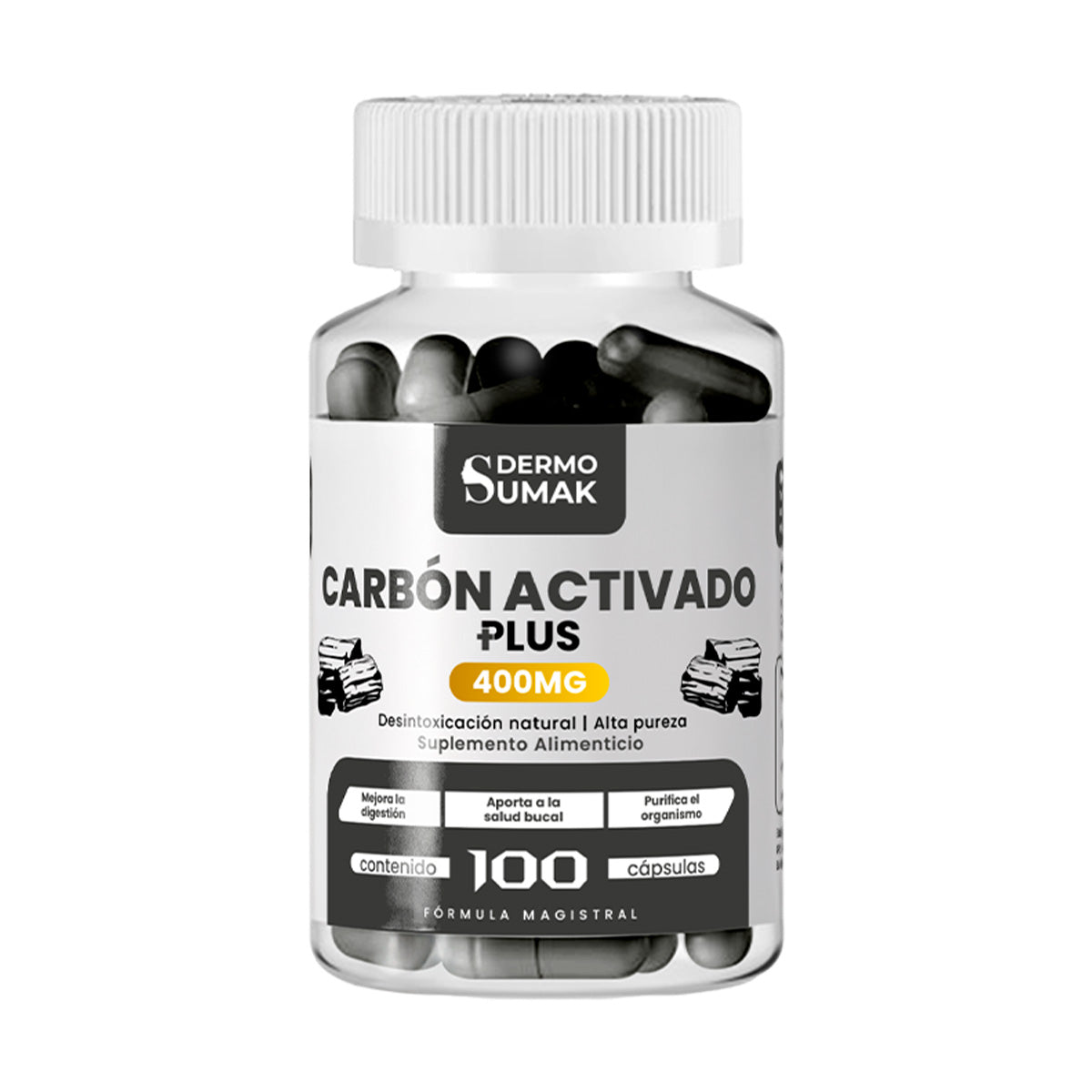 Carbon Activado Plus+ 400mg Dermo Sumak
