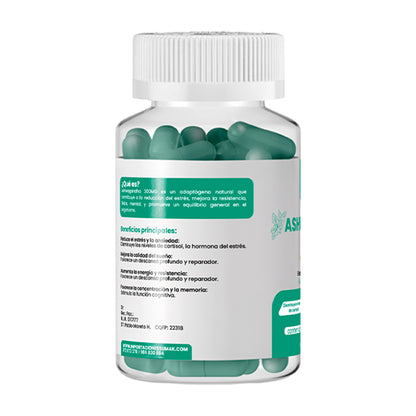 DERMO SUMAK – SUPLEMENTO PARA ESTRÉS, ENERGÍA Y BIENESTAR MENTAL – ASHWAGANDHA PLUS+ – 100 CÁPSULAS