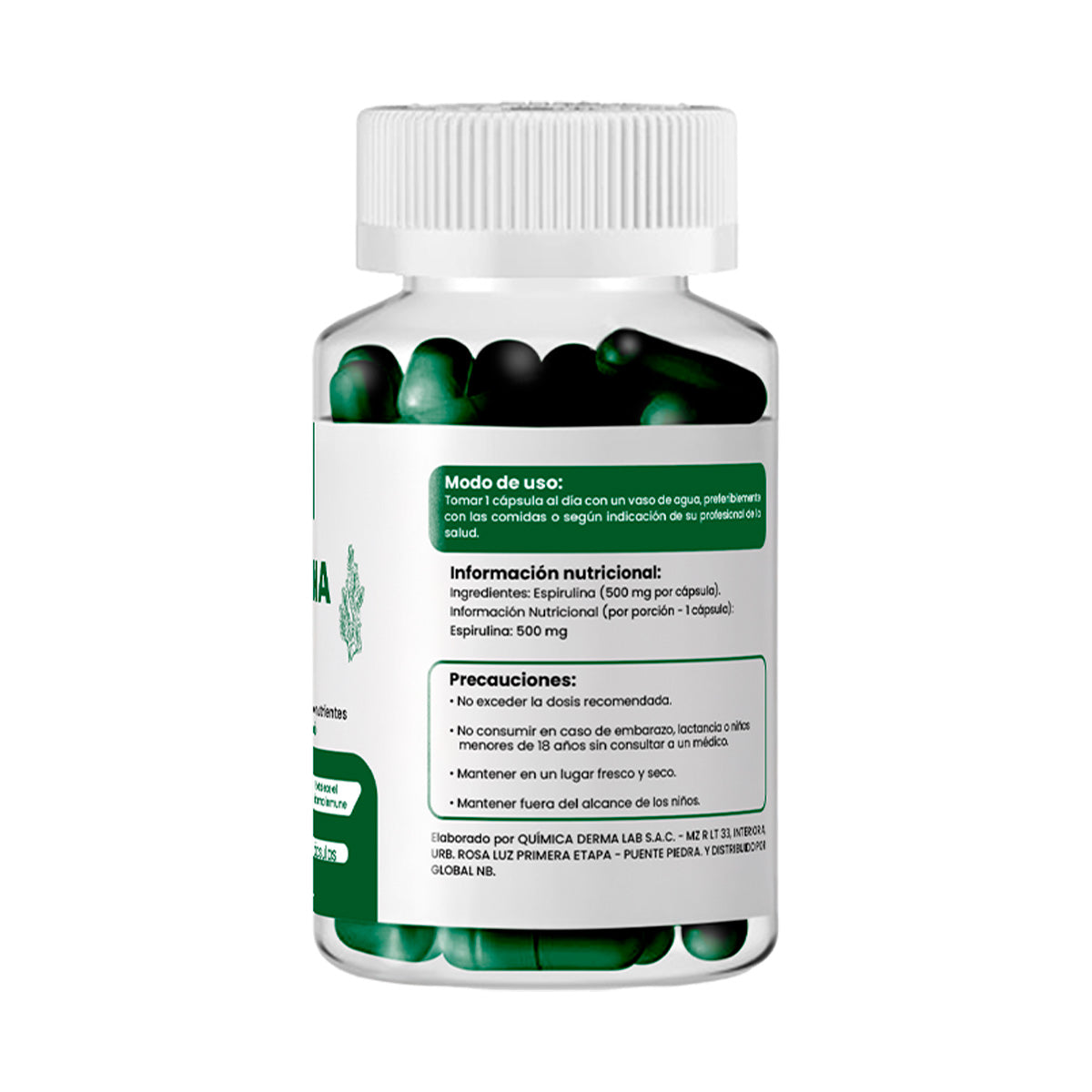 Espirulina Plus+ 500mg Dermo Sumak