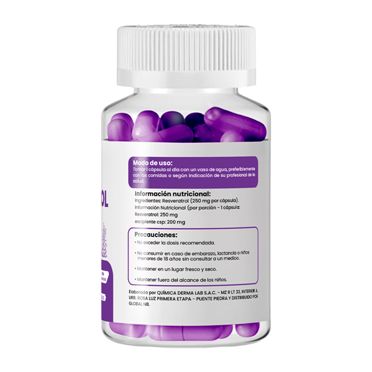 DERMO SUMAK – SUPLEMENTO ANTIOXIDANTE – RESVERATROL PLUS+ – 250mg