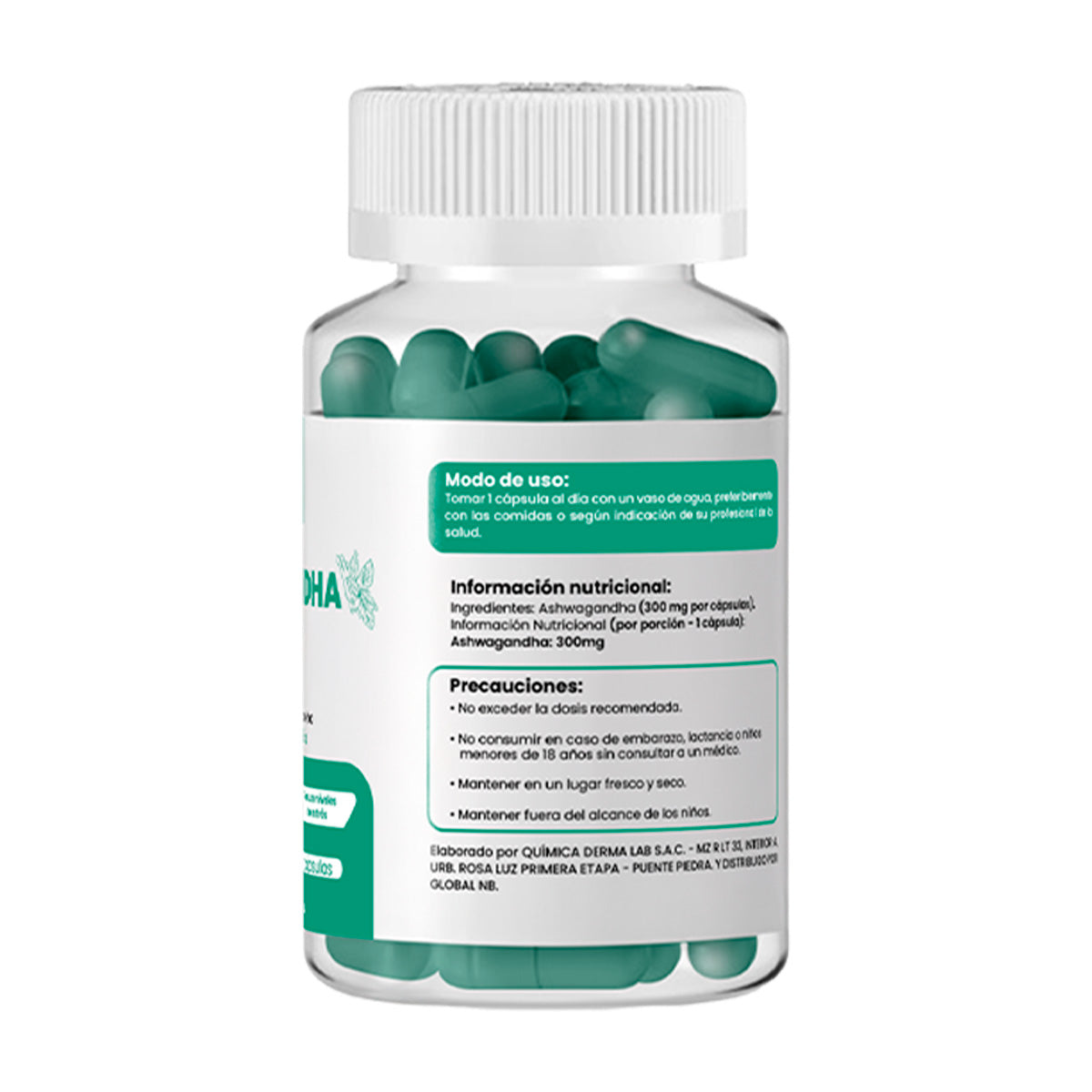 DERMO SUMAK – SUPLEMENTO PARA ESTRÉS, ENERGÍA Y BIENESTAR MENTAL – ASHWAGANDHA PLUS+ – 100 CÁPSULAS