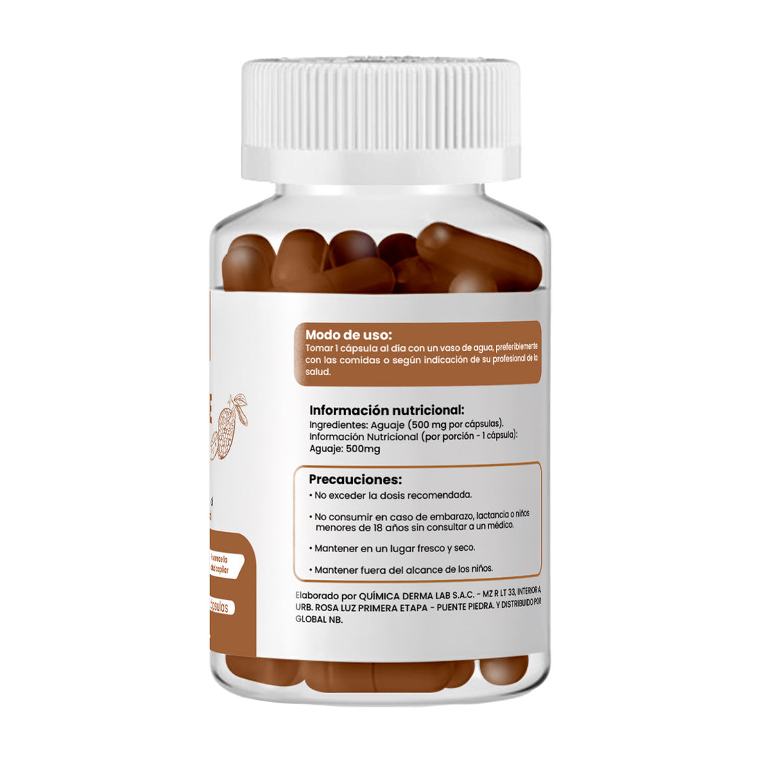 DERMO SUMAK – SUPLEMENTO PARA PIEL SALUDABLE Y BIENESTAR FEMENINO – AGUAJE PLUS+ – 100 CÁPSULAS