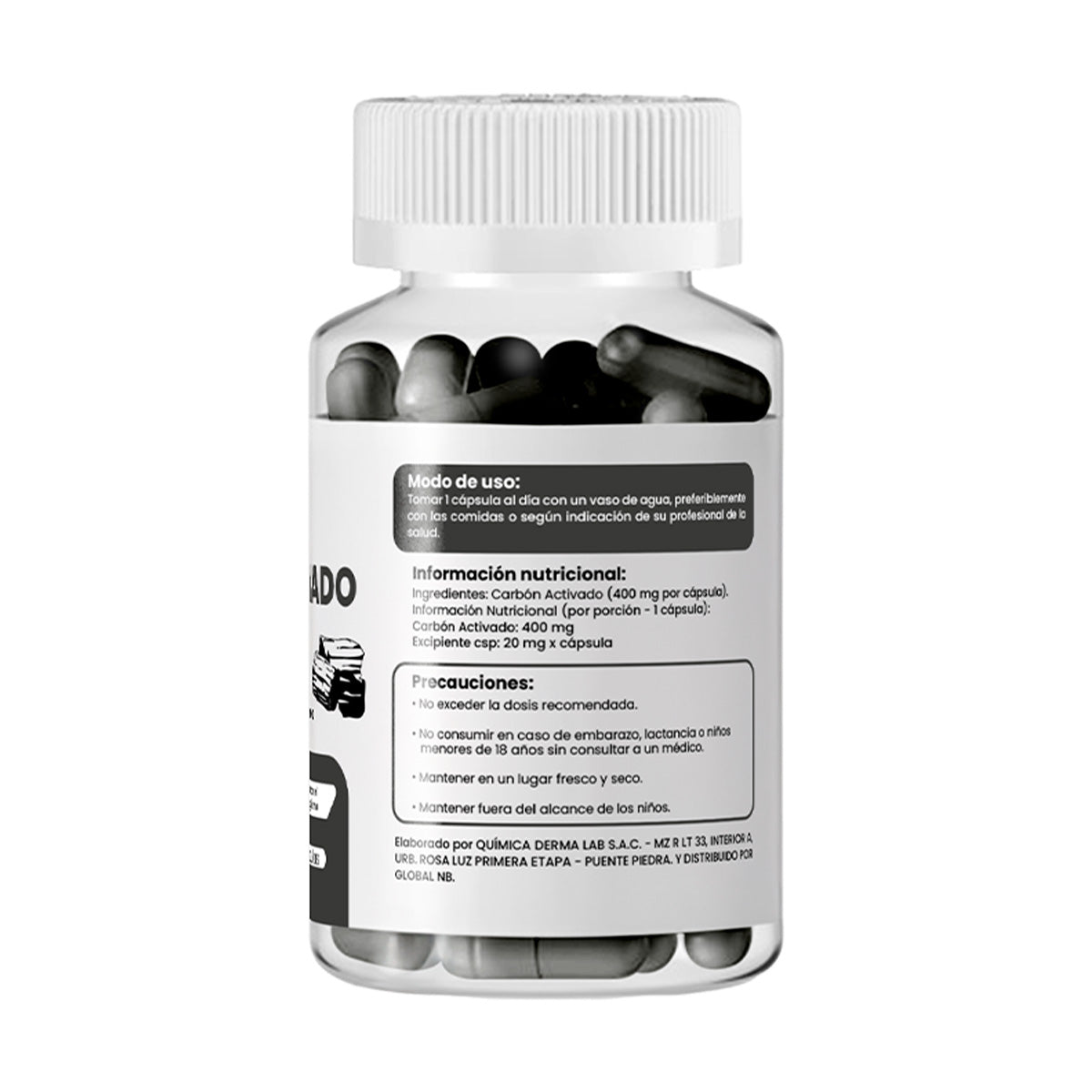 Carbon Activado Plus+ 400mg Dermo Sumak