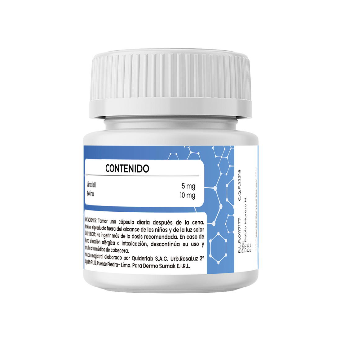Minoxidil 5mg &amp; Biotina 10mg  x 60 Cápsulas - Dermo Sumak