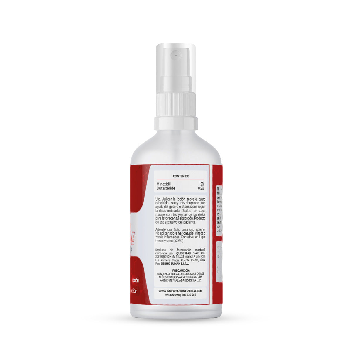Dermo Sumak – Loción Capilar Anticaída – Minoxidil 5% &amp; Dutasterida 0,5% – Tratamiento Intensivo 60ml