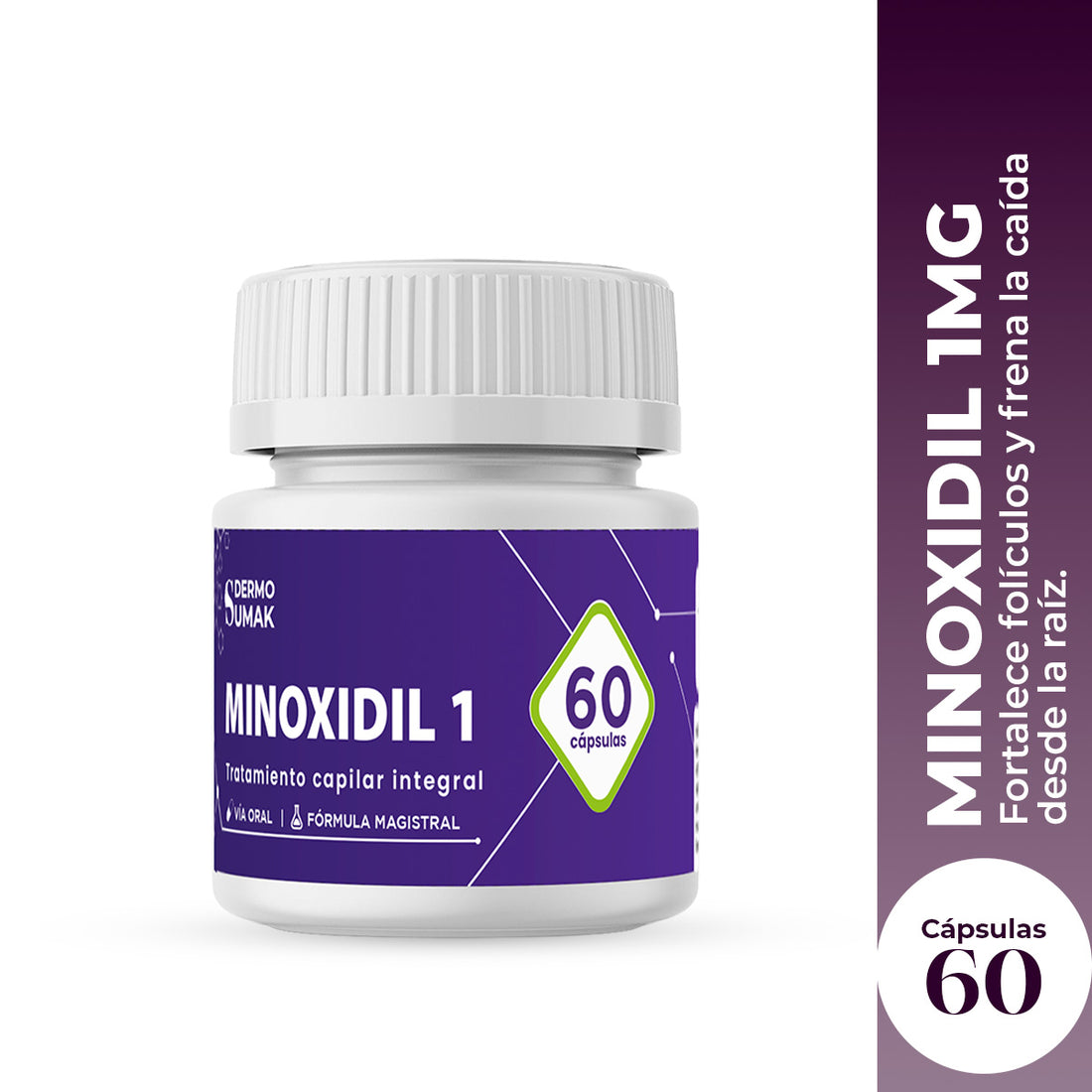 Minoxidil 1 Mg 60 Capsulas - Dermo Sumak