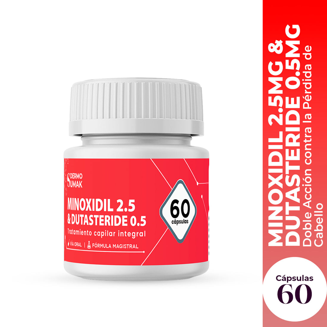 Minoxidil 2.5 mg &amp; Dutasteride 0,5 mg x 60 caps - Dermo Sumak