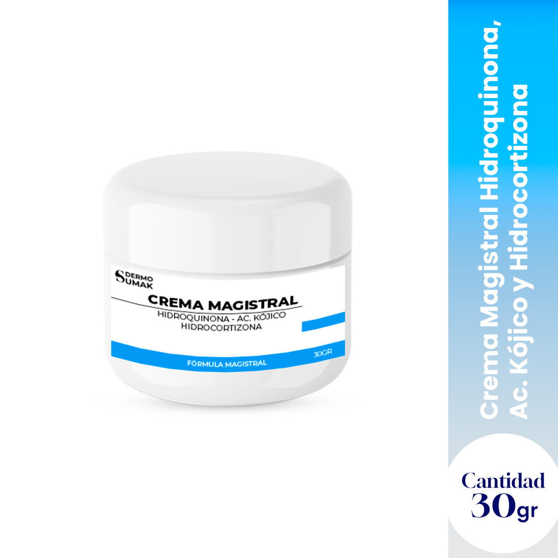 CREMA MAGISTRAL HIDROQUINONA 4% &amp; AC KOJICO 1% &amp; HIDROCORTIZONA 1% 30 GR - DERMO SUMAK