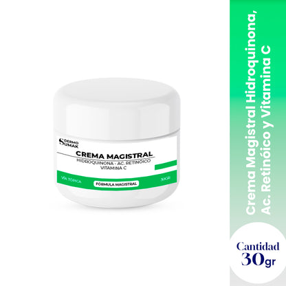 CREMA MAGISTRAL HIDROQUINONA 4% &amp; AC RETINOICO 0.025% &amp; VITAMINA C 2% 30GR - DERMO SUMAK