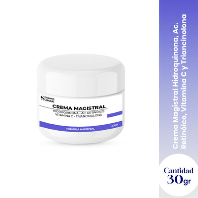 CREMA MAGISTRAL HIDROQUINONA 4% & AC RETINOICO 0.025% & VITAMINA C 2% & TRIANCINOLONA 0.025% 30GR - DERMO SUMAK