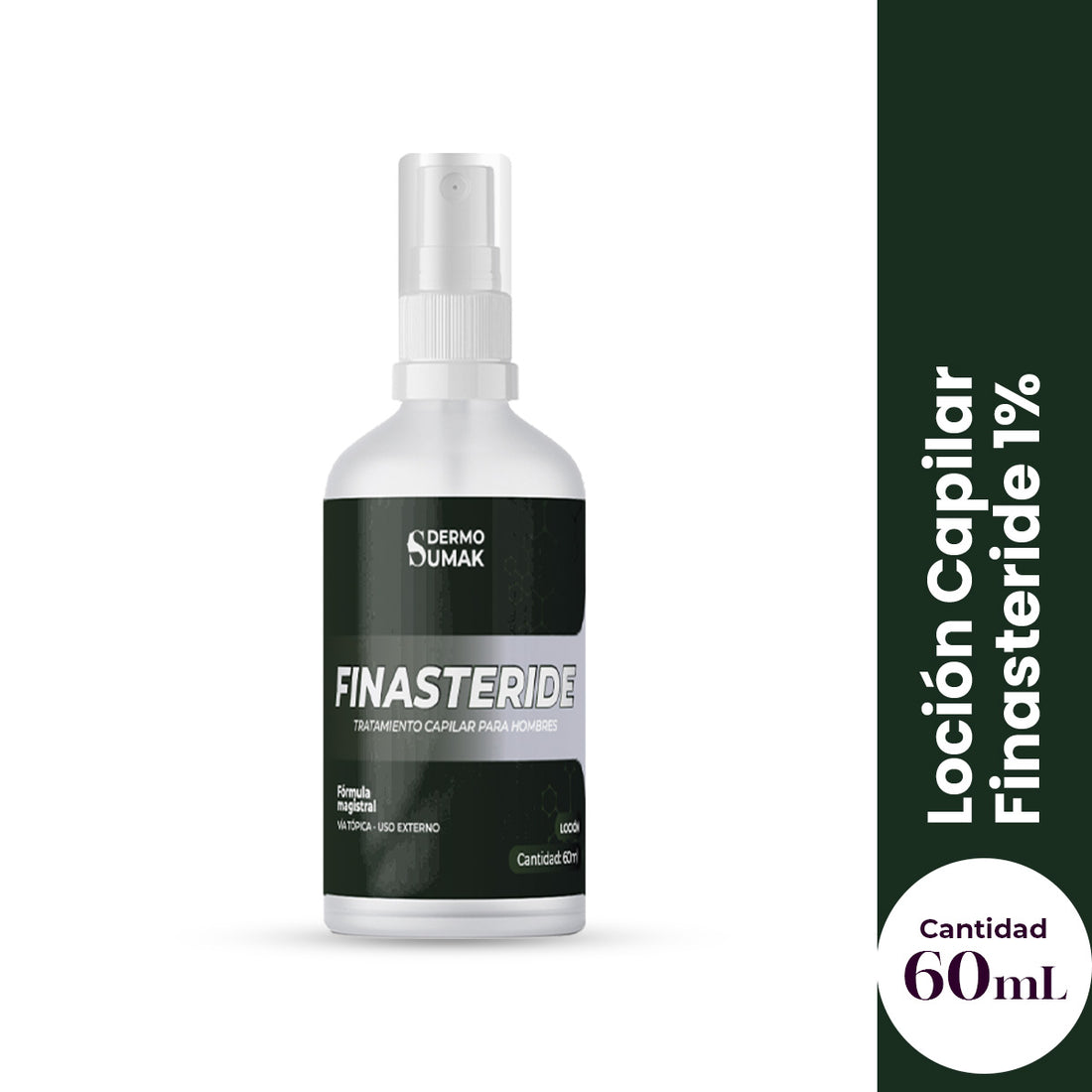 Finasteride 1% - Loción Tratamiento Capilar para Hombres 60ml - DERMOSUMAK