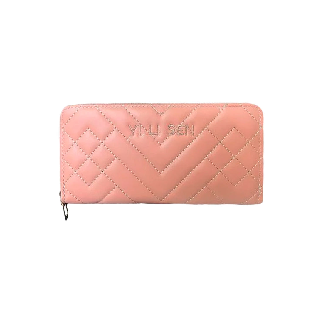 BILLETERA LARGA ELEGANTE MUJER PALO ROSA