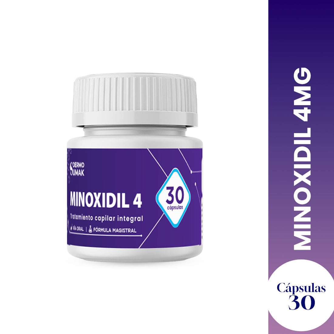 Minoxidil 4 Mg 30 Capsulas - Dermo Sumak