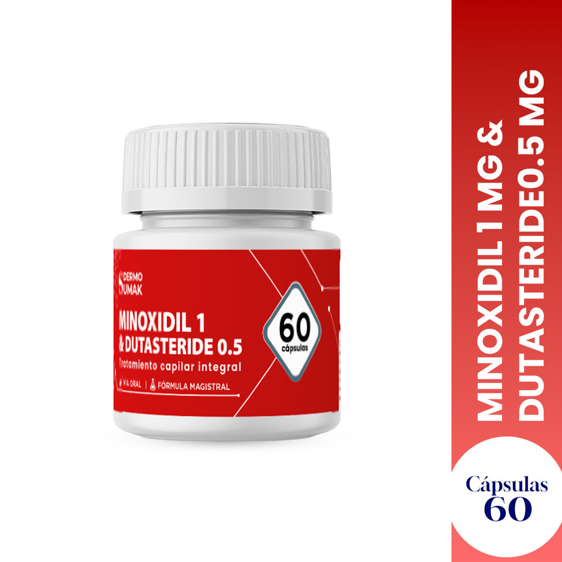 Minoxidil 1 mg &amp; Dutasteride 0,5 mg x 60 caps - Dermo Sumak