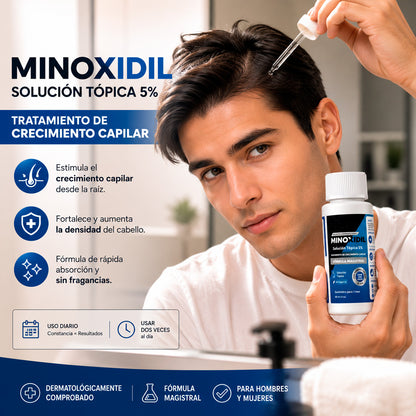 Minoxidil Líquido 60 ml - Crecimiento capilar y barba - Dermo Sumak