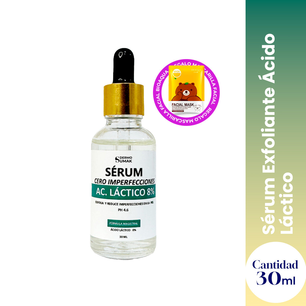 Sérum exfoliante Ácido Láctico 30 ml - Dermo Sumak